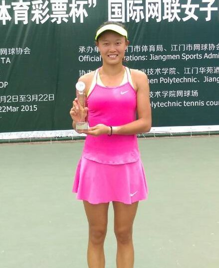 江門女網賽，張凱貞奪暌違三年首冠。（張凱貞提供）
