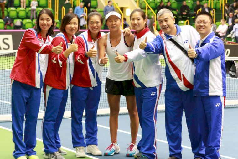 以小將掛帥的中華女網隊打下奇蹟。四維基金會提供