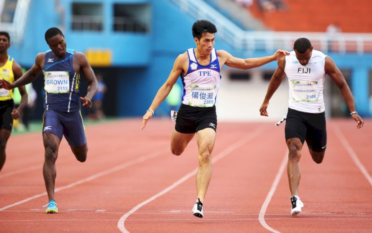 楊俊瀚跟奧運男子200公尺標準只差0.03秒。(資料照，李天助攝)