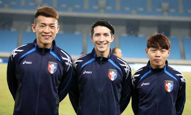 中華男足隊有陳柏良（左）、陳昌源（中）、柯昱廷（右）3名中超球員加入。（中華足協提供）