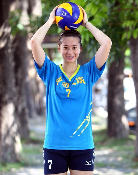 中國人纖隊「大眼妹」陳怡如。中華民國排球協會／提供。