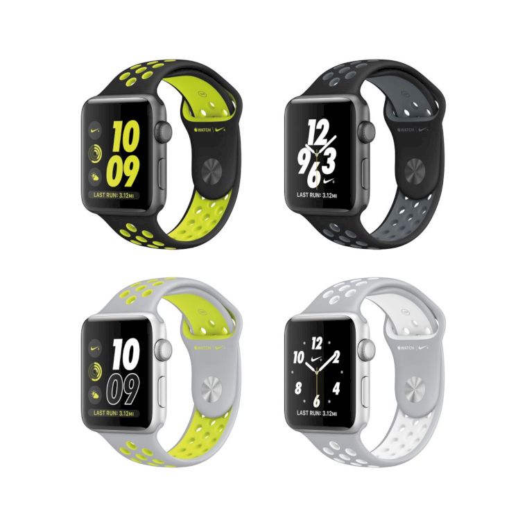 Apple Watch Nike+共有四款顏色。NIKE提供