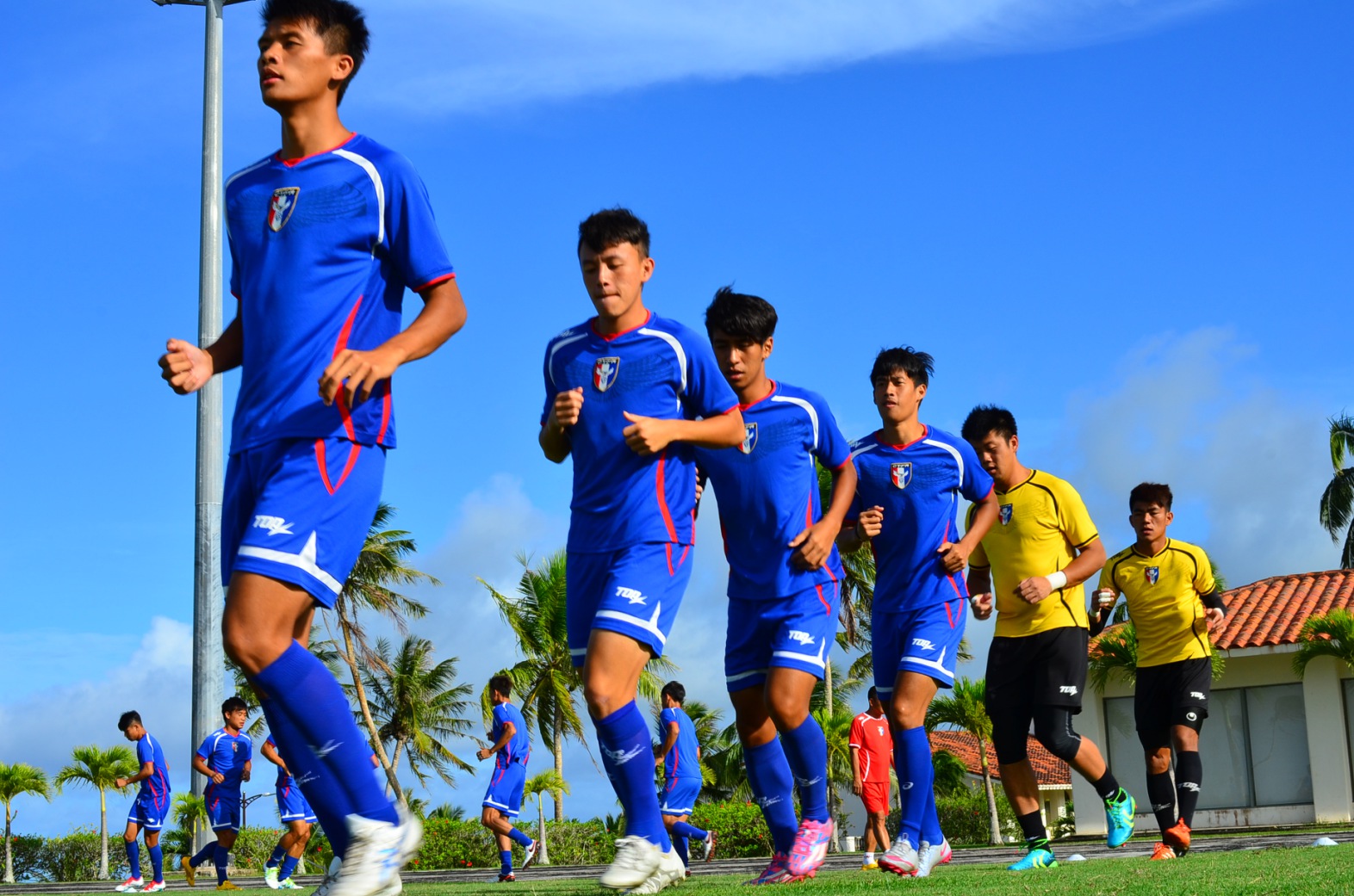 台灣男足在關島做最後的備戰。中華民國足球協會提供