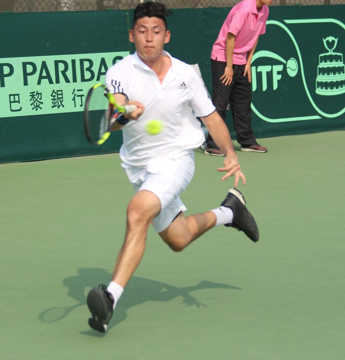 彭賢尹沒把握住賽末點。中華民國網球協會提供