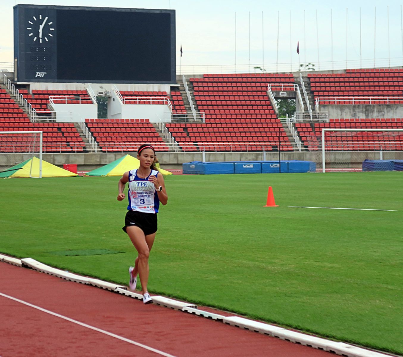 游雅君跑出第一，但對成績不滿意。圖/中華民國田徑協會提供
