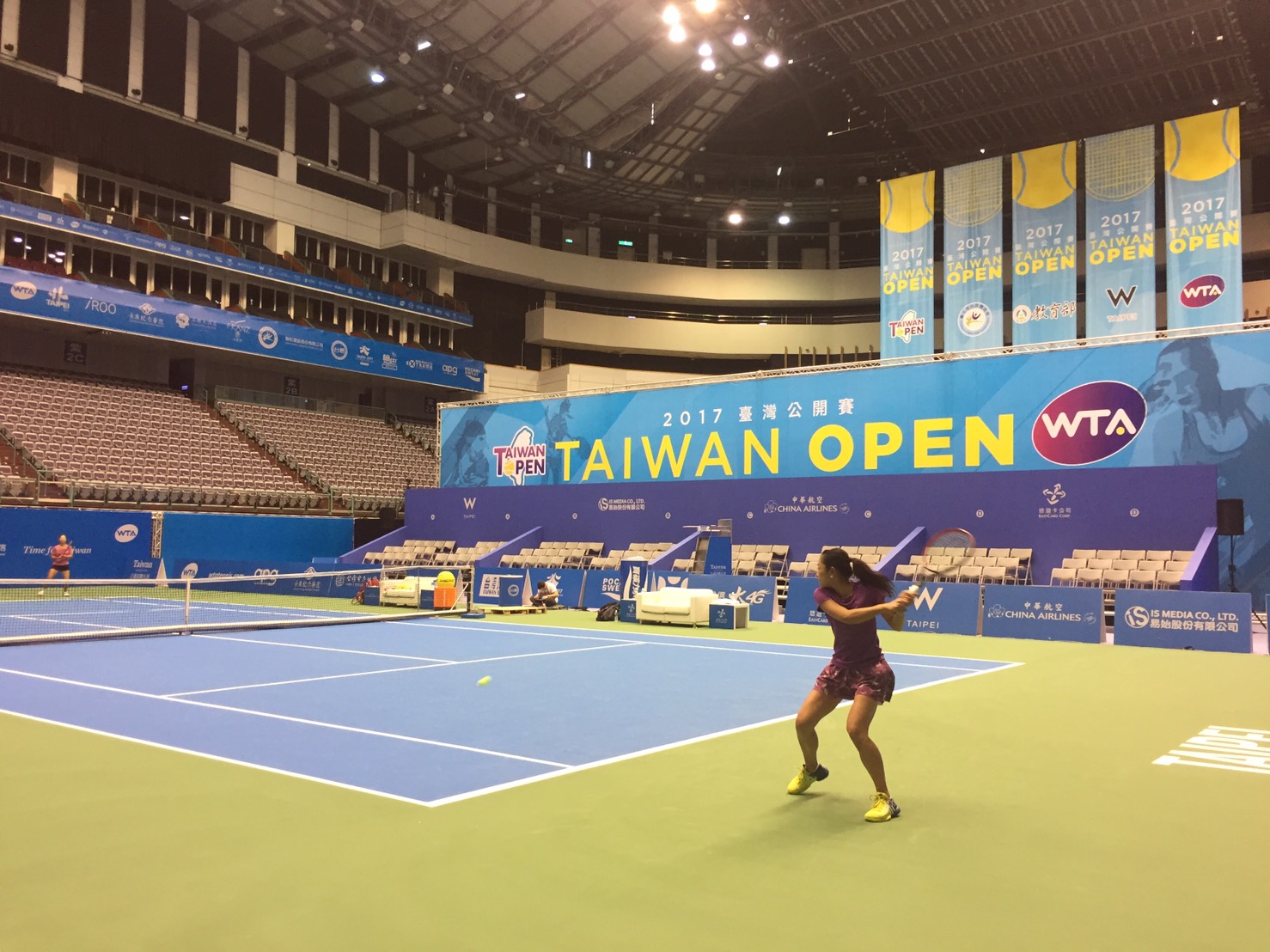 漂亮的中央球場。台灣公開賽大會提供