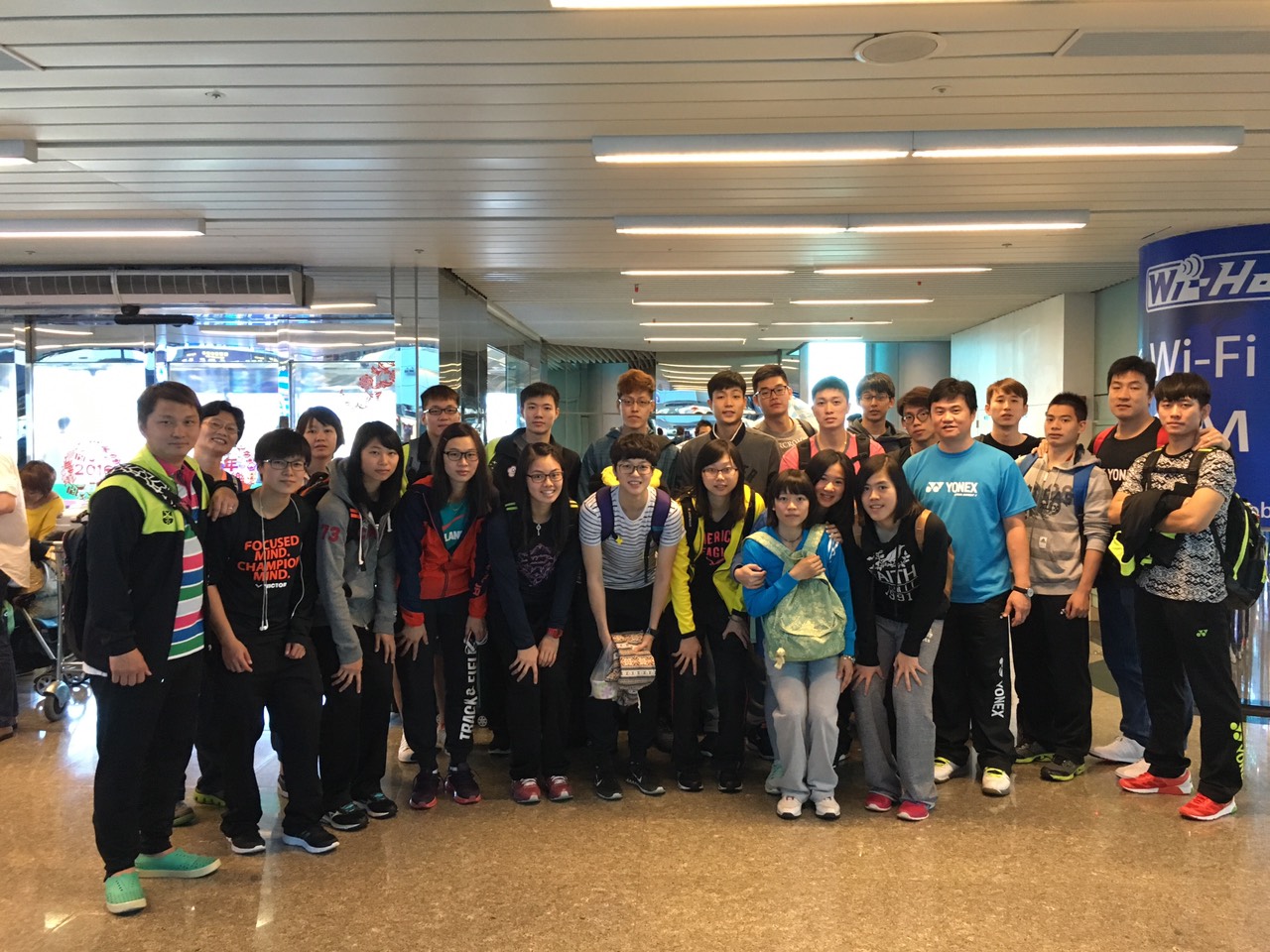 台灣男、女羽隊出發前往印尼海德拉巴參加亞洲團體羽球錦標賽（中華羽協提供）