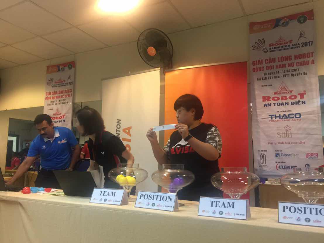 亞洲羽總（BAC）進行八強賽抽籤／台灣羽隊教練團提供