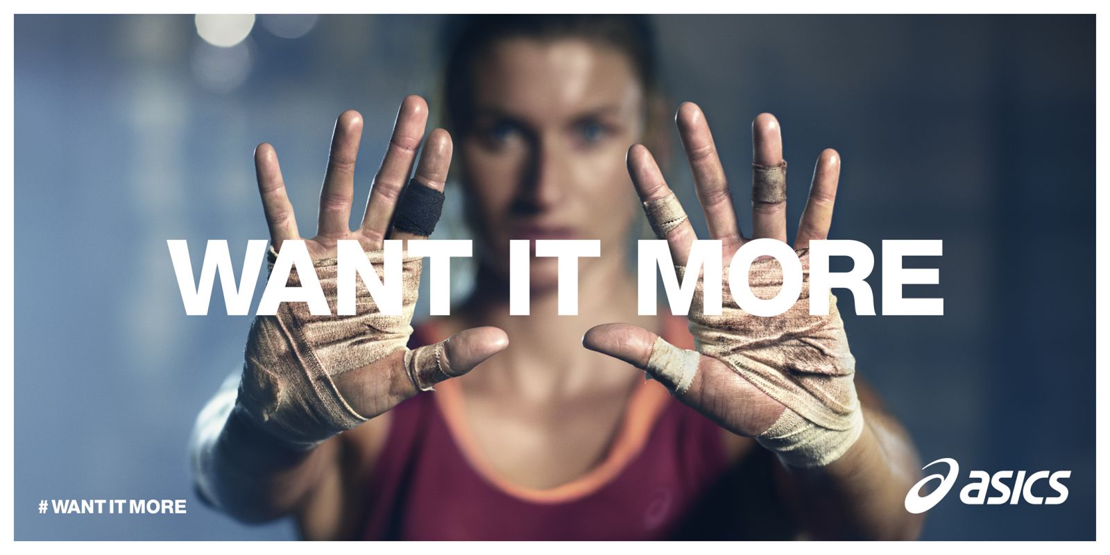 亞瑟士2016年度品牌概念「WANT IT MORE」，鼓勵運動員站出來挑戰自我。圖/亞瑟士提供