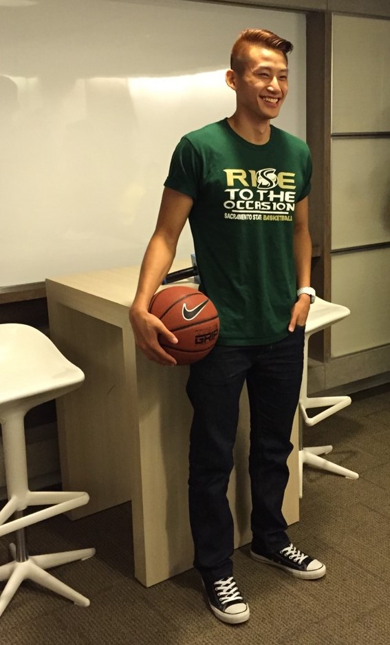 我國旅美籃球員吳永盛，受訪英文流利，展現大將之風。資料照/展逸國際行銷提供